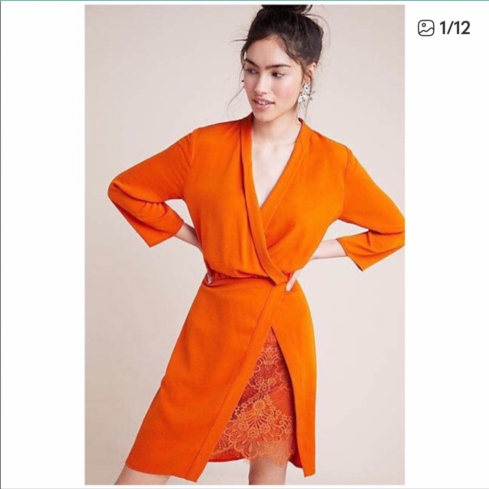 Anthropologie NSR Naomi Surplice Dress size Medium P New